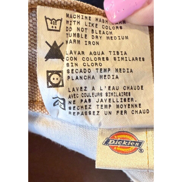 Dickies Carpenter Canvas Pants Painter Work Carhartt Style Tan Size 36x32 EUC - Picture 5 of 6